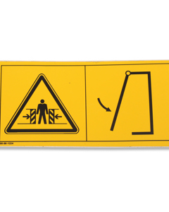 Piktogramm: Quetschgefahr W019 ISO 7010/ Tür bzw. Tor